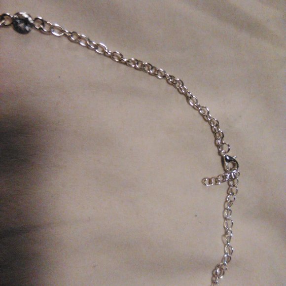 Large Teardrop Rhinestone Crystal Statement Necklace & Earrings - Picture 3 of 4